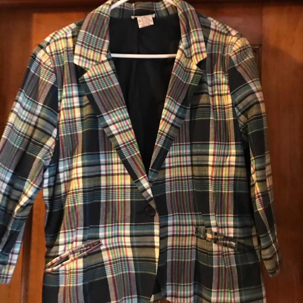 Blue plaid jacket